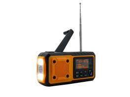 Soundmaster Kurbelradio DAB112OR, UKW/DAB+, Solar-Panel, Akku-/Batteriebetrieb, LED-Licht, Bluetooth