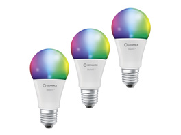 LEDVANCE 3er-Set SMART+ WiFi 14-W-LED-Lampe A100, E27, 1521 lm, RGBW, 2700-6500 K, dimmbar, App