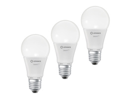 LEDVANCE 3er-Set SMART+ WiFi 9-W-LED-Lampe A60, E27, 806 lm, Tunable White, dimmbar, Alexa, App