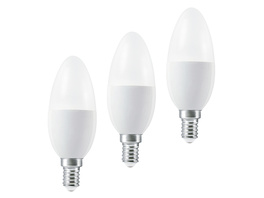 LEDVANCE 3er-Set SMART+ WiFi 4,9-W-LED-Lampe B40, E14, 470 lm, warmweiß, 2700 K, dimmbar, App