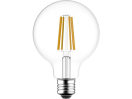 Blulaxa Hocheffiziente 3,8-W-Filament-LED-Lampe G95, E27, 810 lm, warmweiß, 3000 K, 213 lm/W, EEK A