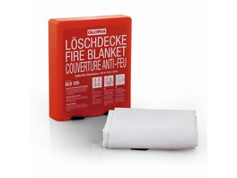 GLORIA Feuer-Löschdecke GLD120 aus silikonbeschichtetem Glasfasergewebe, Fettbrand, 120 x 120 cm