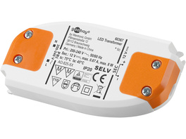 goobay LED-Netzteil / LED-Trafo, 8 W, 12 V DC, 0,67 A, Konstantspannung, IP20, ultraflach