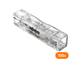 Wago 100er-Set Durchgangsverbinder zum Stecken 2773-2401, max. 4 mm², transparent