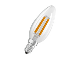 OSRAM Hocheffiziente 2,5-W-LED-Kerzenlampe STAR, E14, 470 lm, 2700 K, 188 lm/W, FIL, EEK B