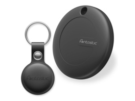 Fontastic Bluetooth-Tracker FonTag, schwarz, kompatibel mit Apple "Wo ist?", BT 5.2, mit Schutzhülle