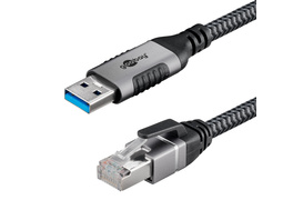 goobay Ethernet-Kabel USB-A 3.0 auf RJ45, 1 m