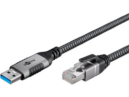 goobay Ethernet-Kabel USB-A 3.0 auf RJ45, 2 m