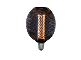 ENOVALITE LED Filament Leuchtmittel, TUBE MESH, Smoke, E27, 3.5W, 120lm, 1800K, dimmbar