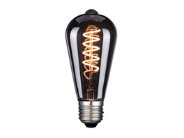 LUXULA LED Filament Leuchtmittel, SPIRAL, Pear, E27, 4W, 40lm, 1800K, dimmbar