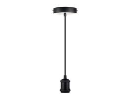 LUXULA Lampenfassung aus Metall, LX100182, schwarz