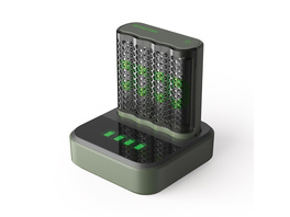 GP USB-Ladegerät M452 Micro (AAA) und Mignon (AA), inkl. 4 x RECYKO AA 2600 mAh, mit Dockingstation D451