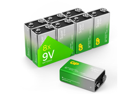 GP Super Alkaline 9 V Batterie 1,5V, 8 Stück