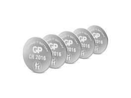 GP Lithium CR2016 Knopfzelle, 3V, 5 Stück