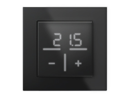 Homematic IP Smart Home Set Glasthermostat -schwarz,  1 Fach-Glasrahmen, HmIP-WGT-A + HmIP-GF1-A