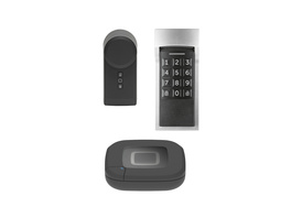 Homematic IP Smart Home Set Zutritt in Anthrazit, Access Point 2, Keypad, Türschlossantrieb