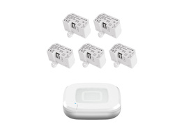 Homematic IP Smart Home Set Schalten mit Access Point 2, 5x Schalt-Mess-Aktor Unterputz