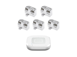 Homematic IP Smart Home Set Rolladen mit Access Point 2, 5x Rollladenaktor Unterputz