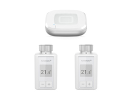 Homematic IP Smart Home Set Raumklima mit Access Point, 2 Heizkörperthermostate Flex