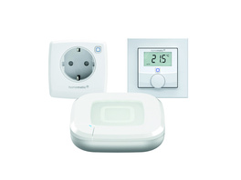 Homematic IP Smart Home Starter Set Raumklima mit Access Point 2, Wandthermostat und Schalt-Messsteckdose