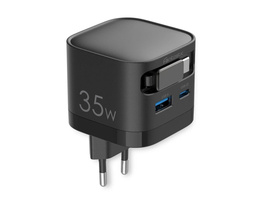 FONTASTIC USB Multi Quick Travel Charger “Zap”, Kabel 68 cm, Schwarz