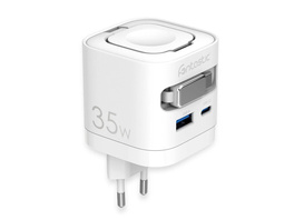 FONTASTIC USB Multi Quick Travel Charger “QiZap”, Kabel 68 cm, Weiß