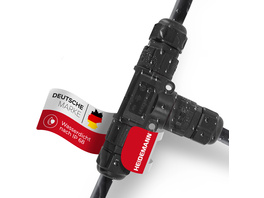 Heidemann ISO FLEX Kabelverbinder, T-Stück Kupplung, 3-polig mit Kupplungsstecker, IP68