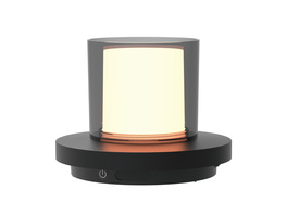 Die Bold Tragbare Solar-Tischlampe, Schwarz