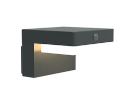 Die Bold Solar-Wandleuchte mit PIR, Gun Grey