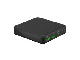 Goobay USB-C™ PD GaN Multiport-Tischladegerät (65 W), 4 Ports, Schwarz
