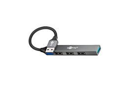 Goobay Slim 4-Port USB-Hub, USB-A auf USB-A, 5 Gbit/s