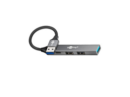 Goobay Slim 4-Port USB-Hub, USB-A auf USB-C™/USB-A, 5 Gbit/s