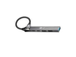 Goobay Slim 5-Port USB-Hub, USB-C™ auf USB-C™/USB-A, 5 Gbit/s
