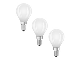 Osram LED Base Classic P 60 Filament, 5,5W, 806 lm, E14, warmweiß, matt, 3-er Pack