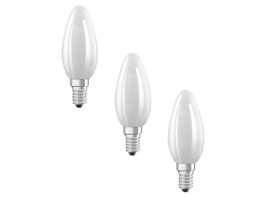 Osram LED Base Classic B 60 Filament, 5,5W, 806 lm, E14, warmweiß, matt, 3-er Pack
