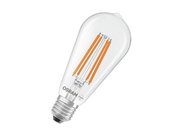 Osram LED Classic Edison 60, Filament, EEK A, 3,8 W, 806 lm, E27, warmweiß, klar
