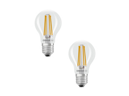 Osram LED Classic A 75, Filament, EEK A, 5 W, 1055 lm, E27, warmweiß, klar, 2er Pack