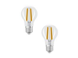 Osram LED Classic A 60, Filament, EEK A, 3,8 W, 806 lm, E27, kaltweiß, klar, 2er Pack