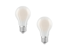 Osram LED Classic A 60, Filament, EEK A, 3,8 W, 806 lm, E27, kaltweiß, matt, 2er Pack