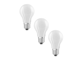 Osram LED Classic A 60, Filament, EEK A, 3,8 W, 806 lm, E27, warmweiß, matt, 3er Pack