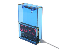 SOL-EXPERT Funkuhr-Bausatz mit DCF-Modul, 4x 7-Segment-Anzeige, Acrylgehäuse