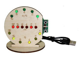 SOL-EXPERT Binäre Uhr Lötbausatz, LED-Anzeige, USB-Betrieb