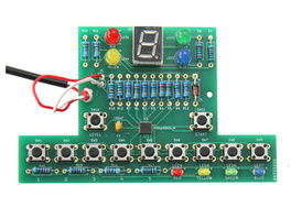 SOL-EXPERT TrainYourBrain Lötbausatz, Reaktionsspiel mit LED-Anzeige und Tastersteuerung