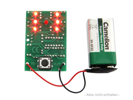 SOL-EXPERT Elektronischer Würfel Lötbausatz, LED-Zufallsanzeige, Tastergesteuert