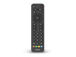 hama Universal-Fernbedienung TV, Infrarot, für 2 Geräte, große Tasten, lernfähig