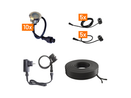 Die Bold Set 24V-Garten Bodeneinbauleuchten, 10 Leuchten