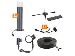 Die Bold Set 24V-Garten Wegebeleuchutng, 3 Leuchten