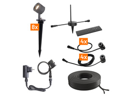 Die Bold Set 24V-Garten Akzentbeleuchtung, 8 Strahler