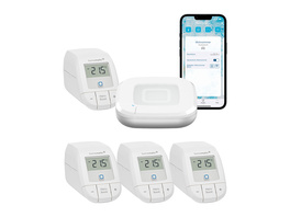 Homematic IP Smart Home Set Raumklima mit Access Point 2, 4 Heizkörperthermostate