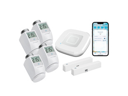 Homematic IP Smart Home Set Raumklima mit Access Point 2, Heizkörperthermostat, Fenster-Türkontakte